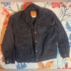 Levi's Dark Denim Sherpa Jacket